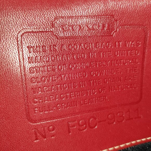 Vintage COACH Bleeker 9311 in Red EUC - Picture 3 of 6